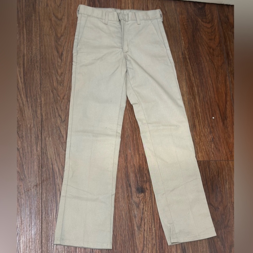 Dickies Khaki Pants with Logo Patch